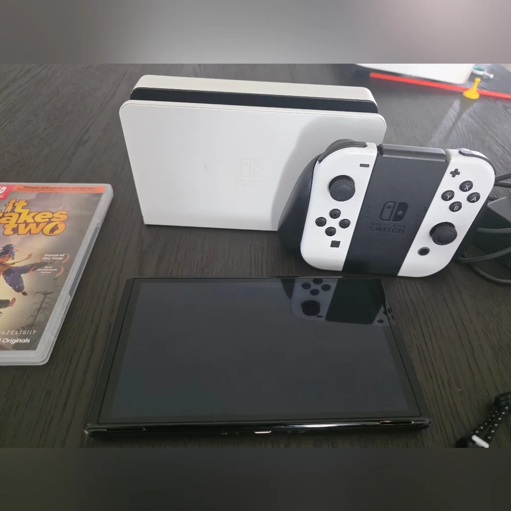 Nintendo Switch Console with Joy-Con Controllers - Black and White BUNDLE